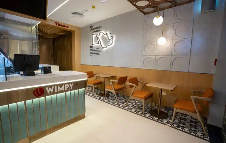 Modern restaurant interior design in Kuwait with elegant seating and ambient lighting