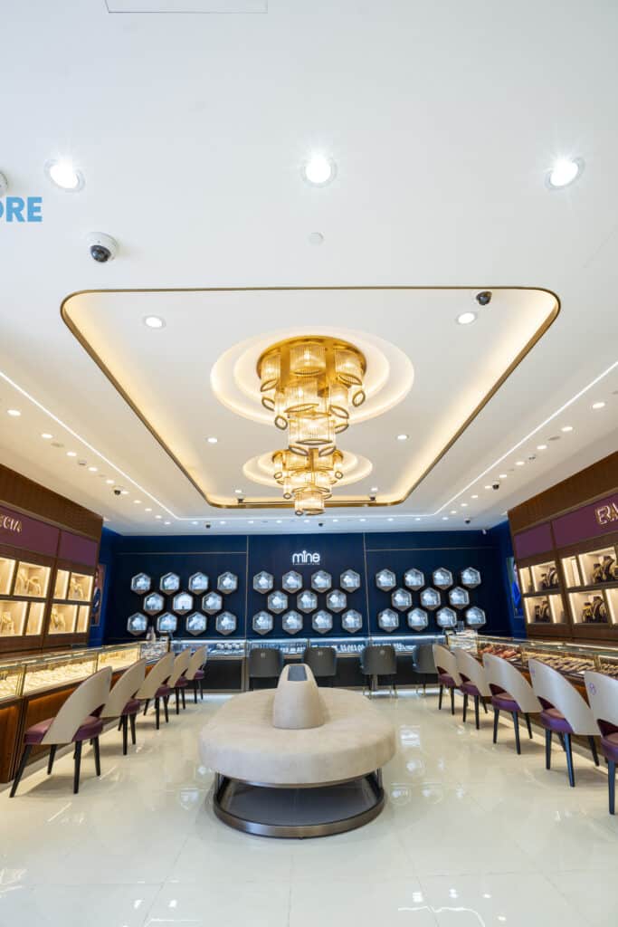 تصميم داخلي لمتجر مجوهرات الكويت