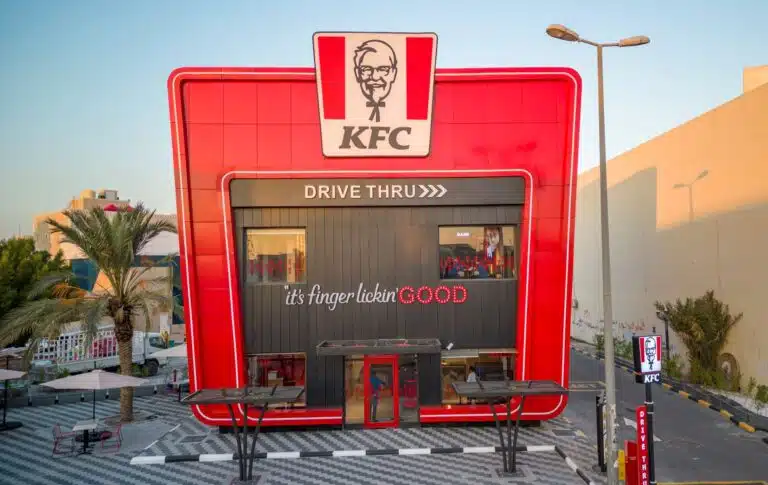 KFC Kuwait front exterior featuring clean design and bold signage